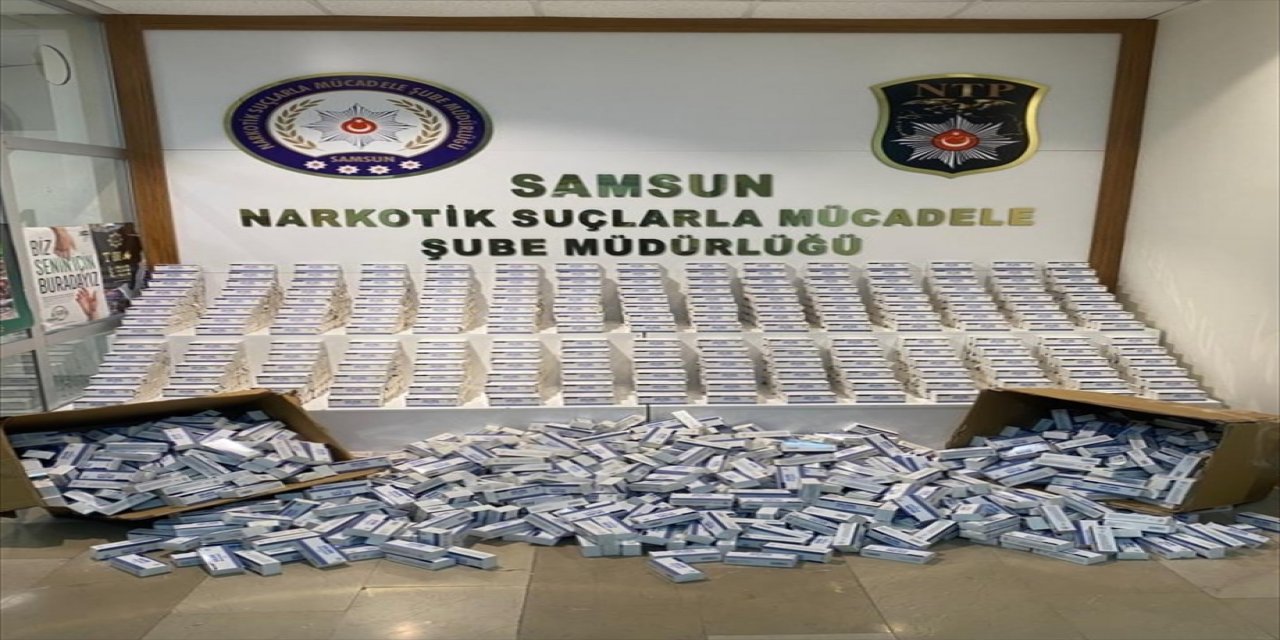 Samsun’da 139 bin 842 sentetik ecza hapı ele geçirildi
