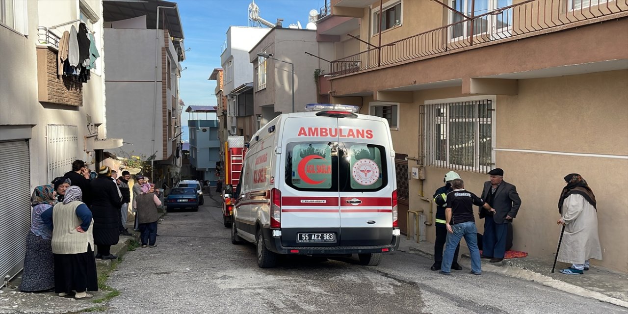 Samsun'da bir kişinin evinde yangın çıktı.