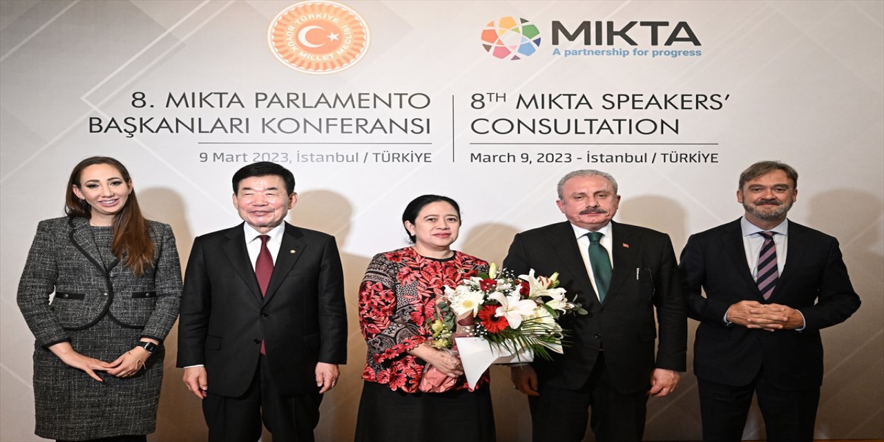 TBMM Başkanı Şentop, MIKTA 8. Parlamento Başkanları Konferansında.