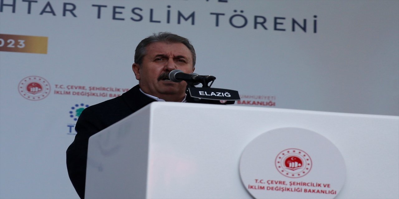 BBP Genel Başkanı, Elazığ'daki temel atma törenine katıldı.