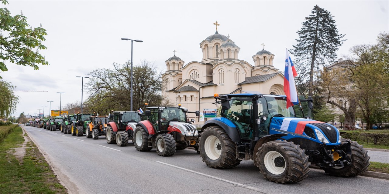 Slovenya'da tarımsal kısıtlamalar nedeniyle gösteri düzenlendi.