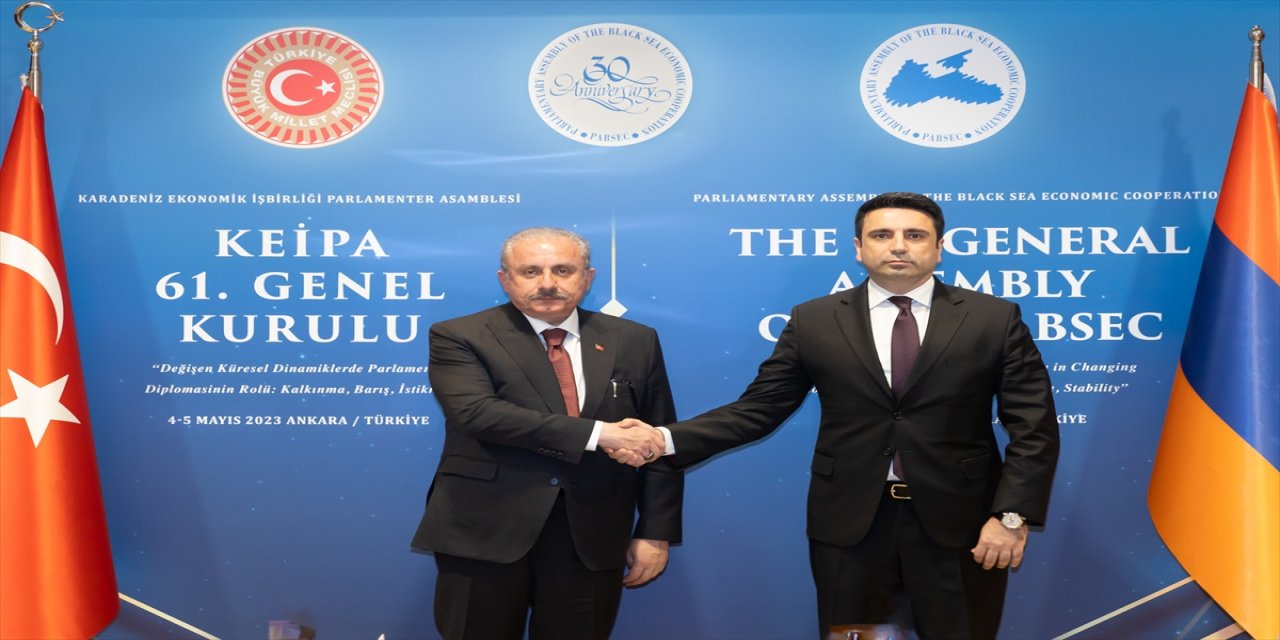 TBMM Başkanı Şentop, Ermenistan Parlamento Başkanı Simonyan ile görüştü