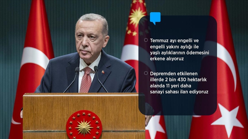 Cumhurbaşkanı Erdoğan, Cumhurbaşkanlığı Külliyesi'ndeki Kabine Toplantısı'nın ardından millete seslendi.