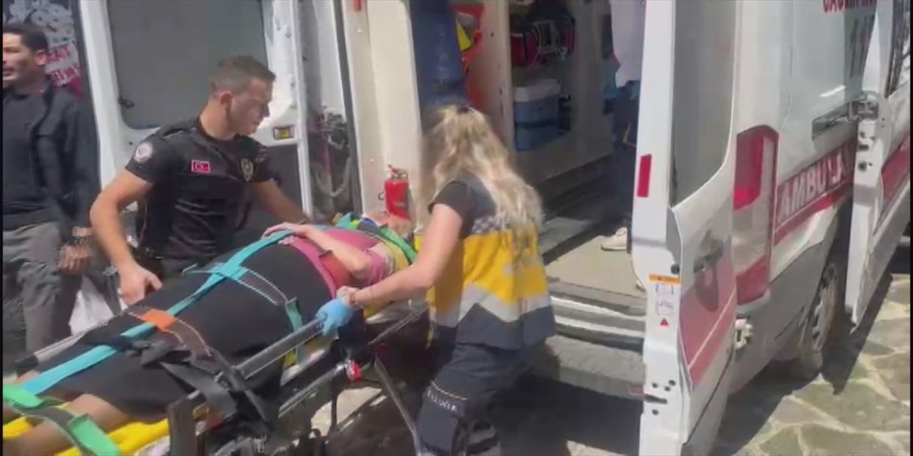 Amasya'da iş yeri açılışında yüksekten düşen kadın yaralandı