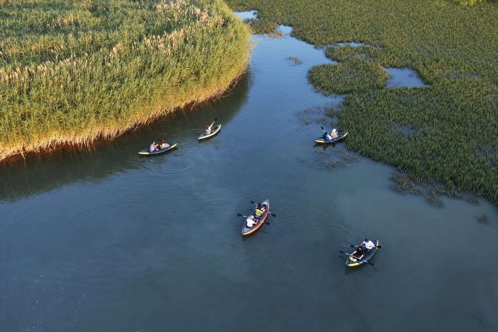 Doğa harikası Dilkaya Deltası kano tutkunlarını ağırlıyor
