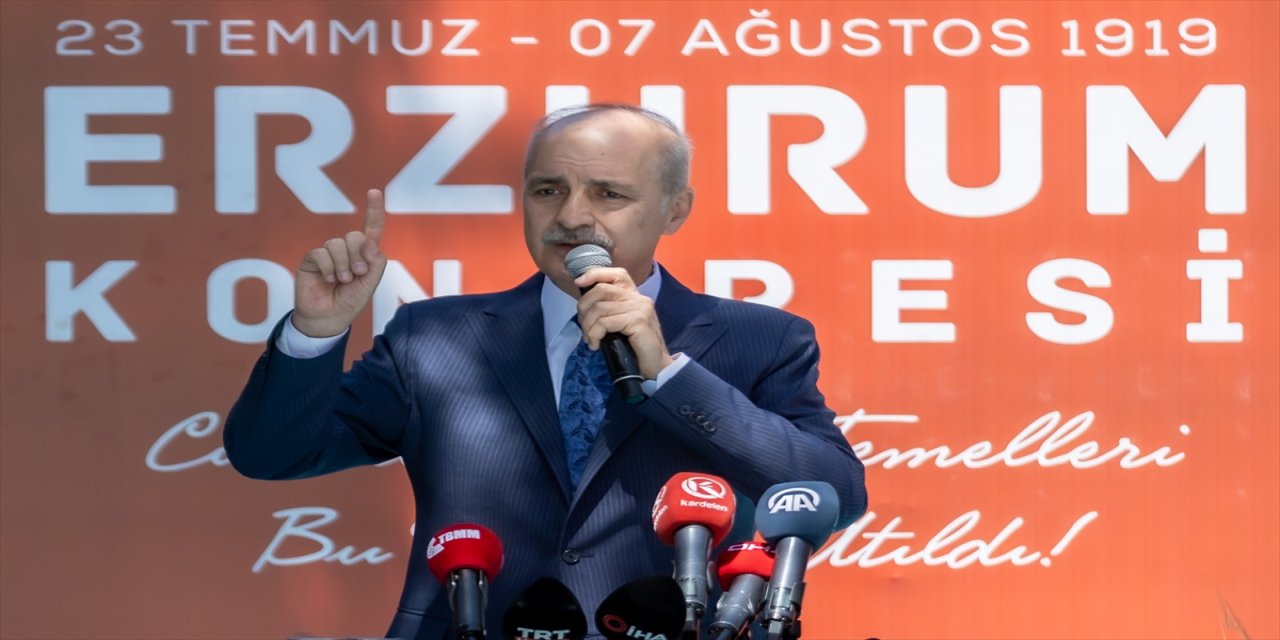 TBMM Başkanı Kurtulmuş, Erzurum Kongresi'nin 104. Yılı Kutlama Töreni'nde konuştu