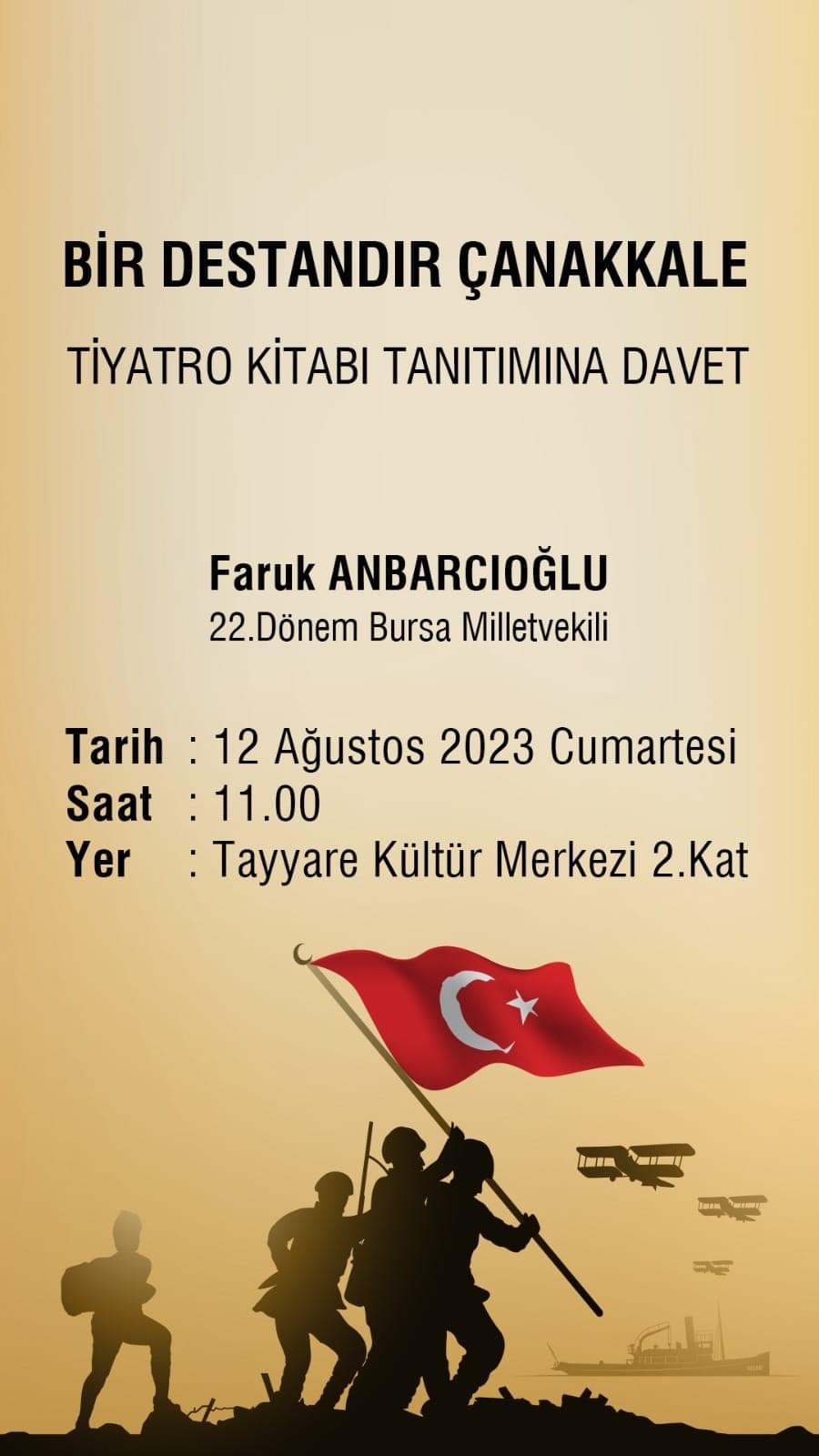 “Bir Destandır Çanakkale” adlı tiyatro eseri kitaplaştı