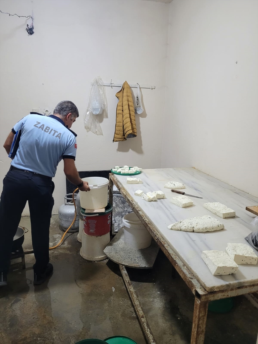Ruhsatsız işletilen peynir imalathanesi mühürlendi