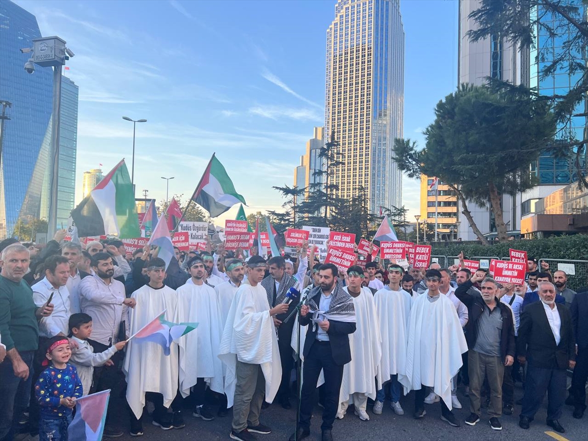 HÜDA PAR'dan Filistin'e destek eylemi