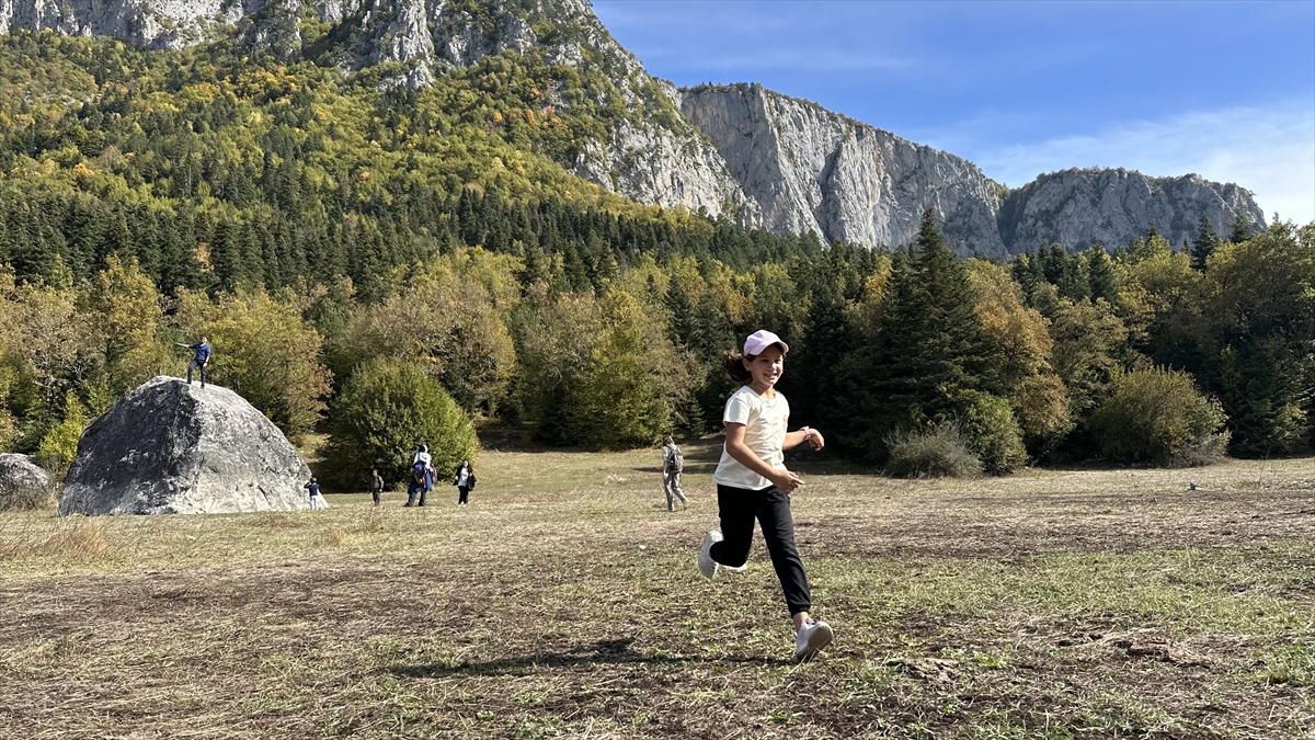 Küre Dağları'na sonbaharın renkleri hakim oldu