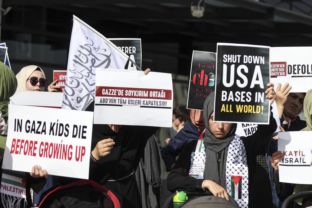 BM, İsrail'in saldırılarına tepkisiz kaldığı gerekçesiyle Ankara'da protesto edildi