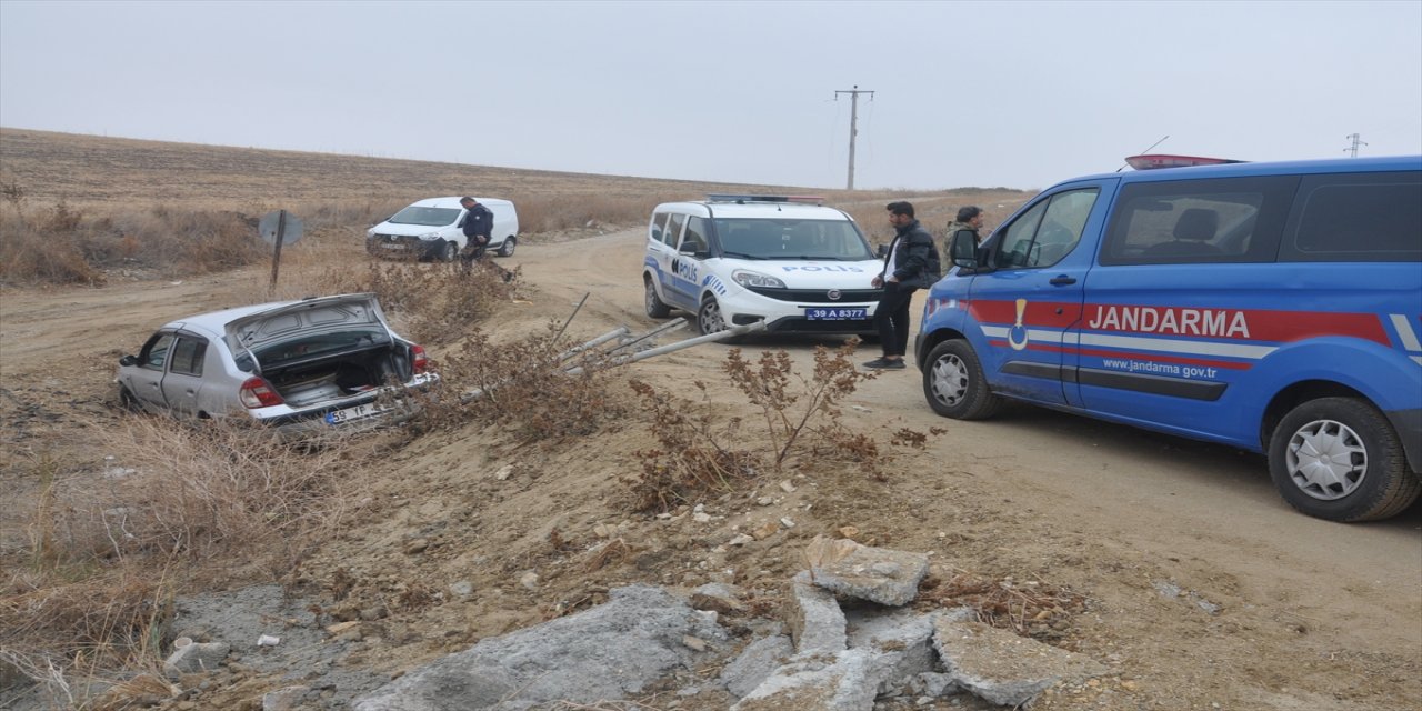Kırklareli'nde hırsızlık şüphelisi baba ve kızı otomobille kaçarken kaza yapınca yakalandı