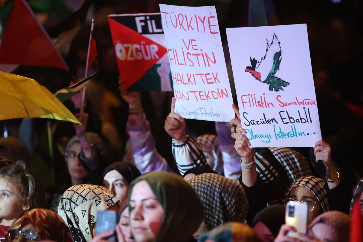 Düzce'de Filistin'e destek programı düzenlendi