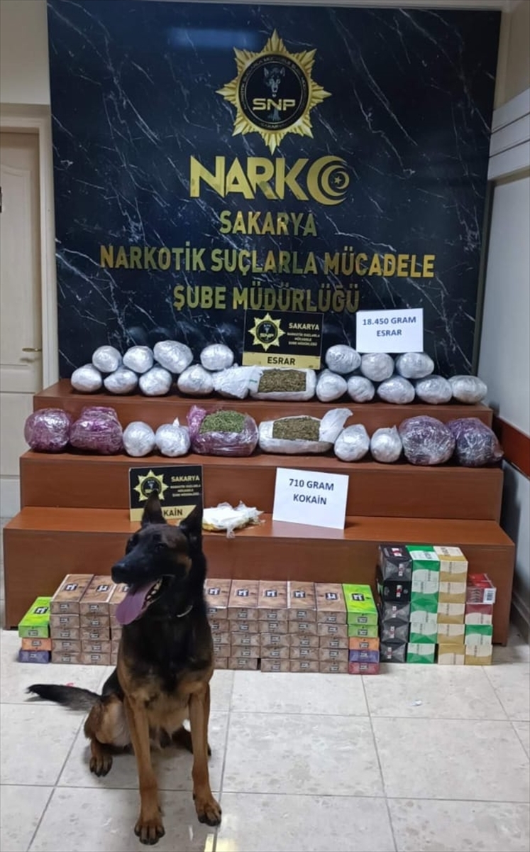 Sakarya'da durdurulan tırda 19 kilo 160 gram uyuşturucu ele geçirildi