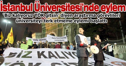 Araştırma görevlileri eylemde