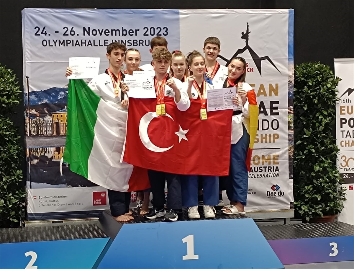 Milli tekvandocular, Avrupa Poomsae Şampiyonası'nda 5 madalya daha kazandı