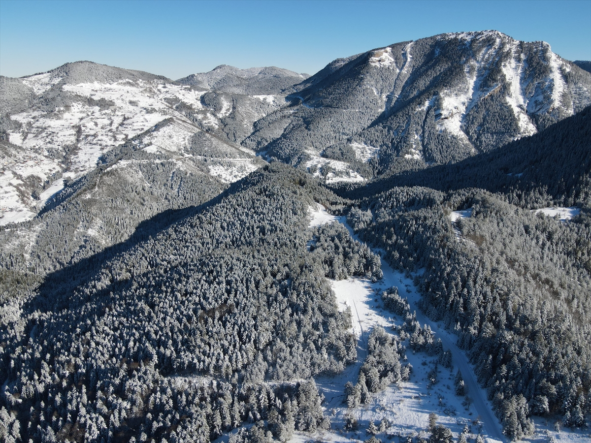 Küre Dağlarında kar güzelliği
