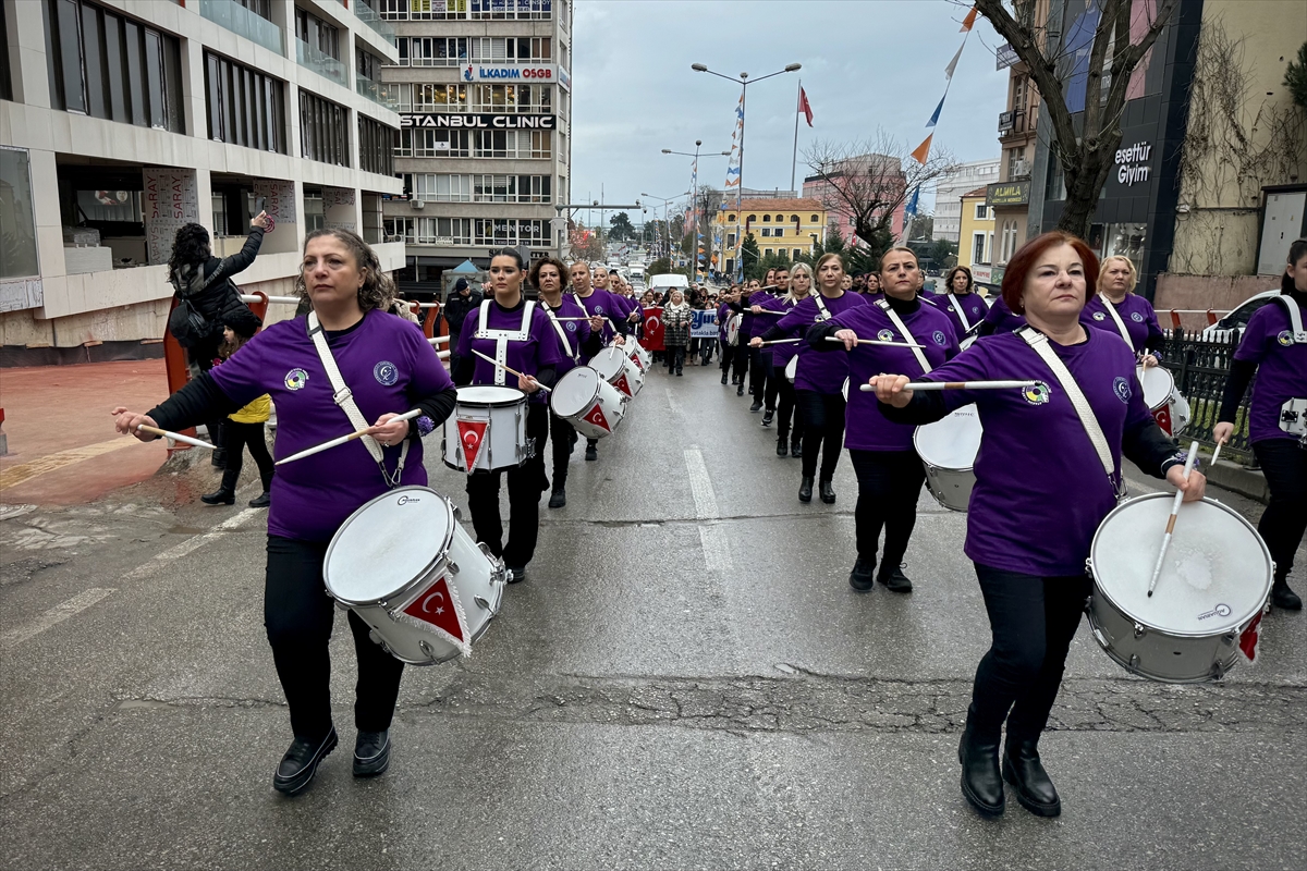 Samsun'da kadınlardan oluşan bando takımı gösteri sundu