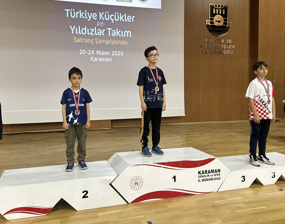 Küçükler ve Yıldızlar Takım Satranç Şampiyonası Karaman'da sona erdi