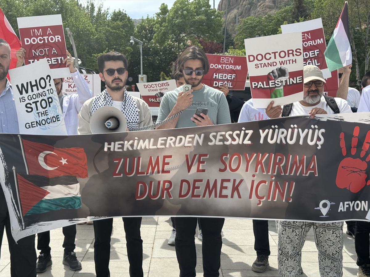 Afyonkarahisar'da Gazze'ye destek yürüyüşü