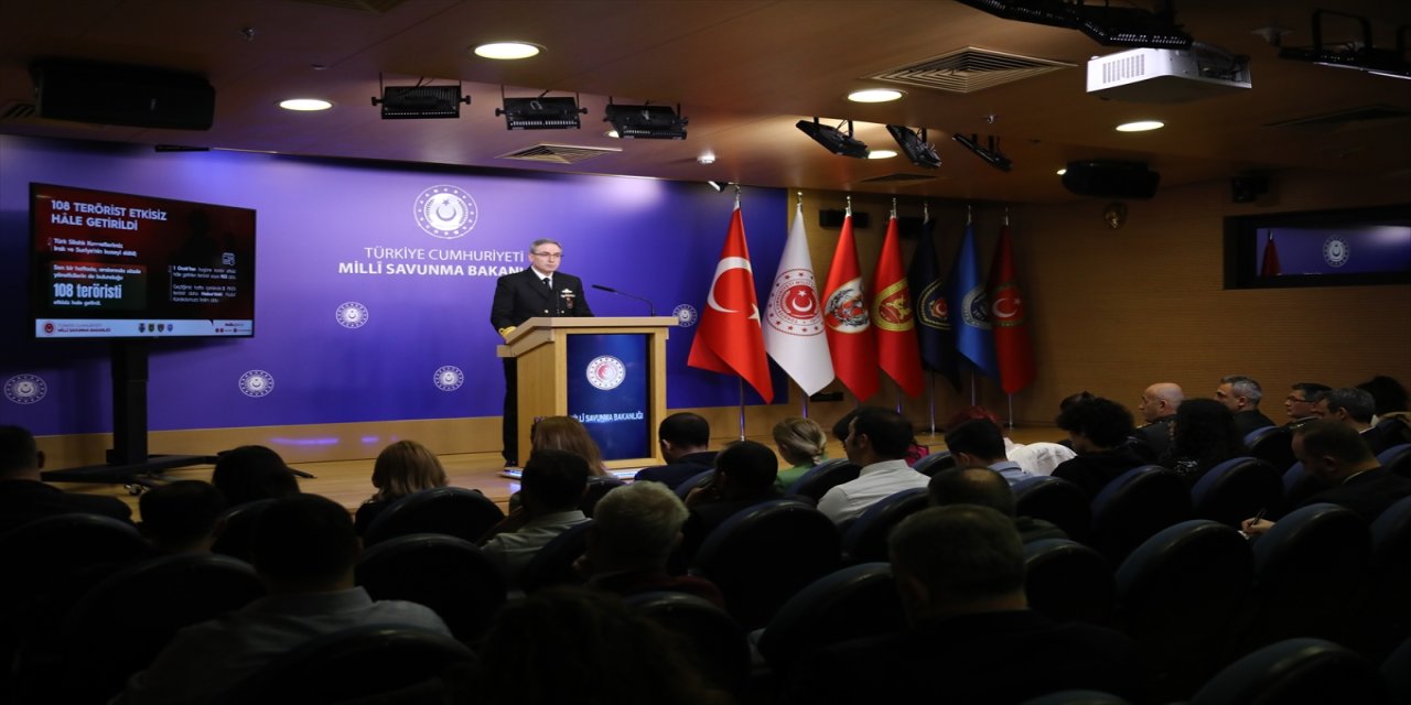 "Irak'ın ve Suriye'nin kuzeyi dahil son bir haftada 108 terörist etkisiz hale getirildi"