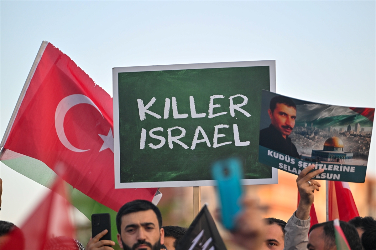 Ankara'da İsrail'in Gazze'ye saldırıları protesto edildi