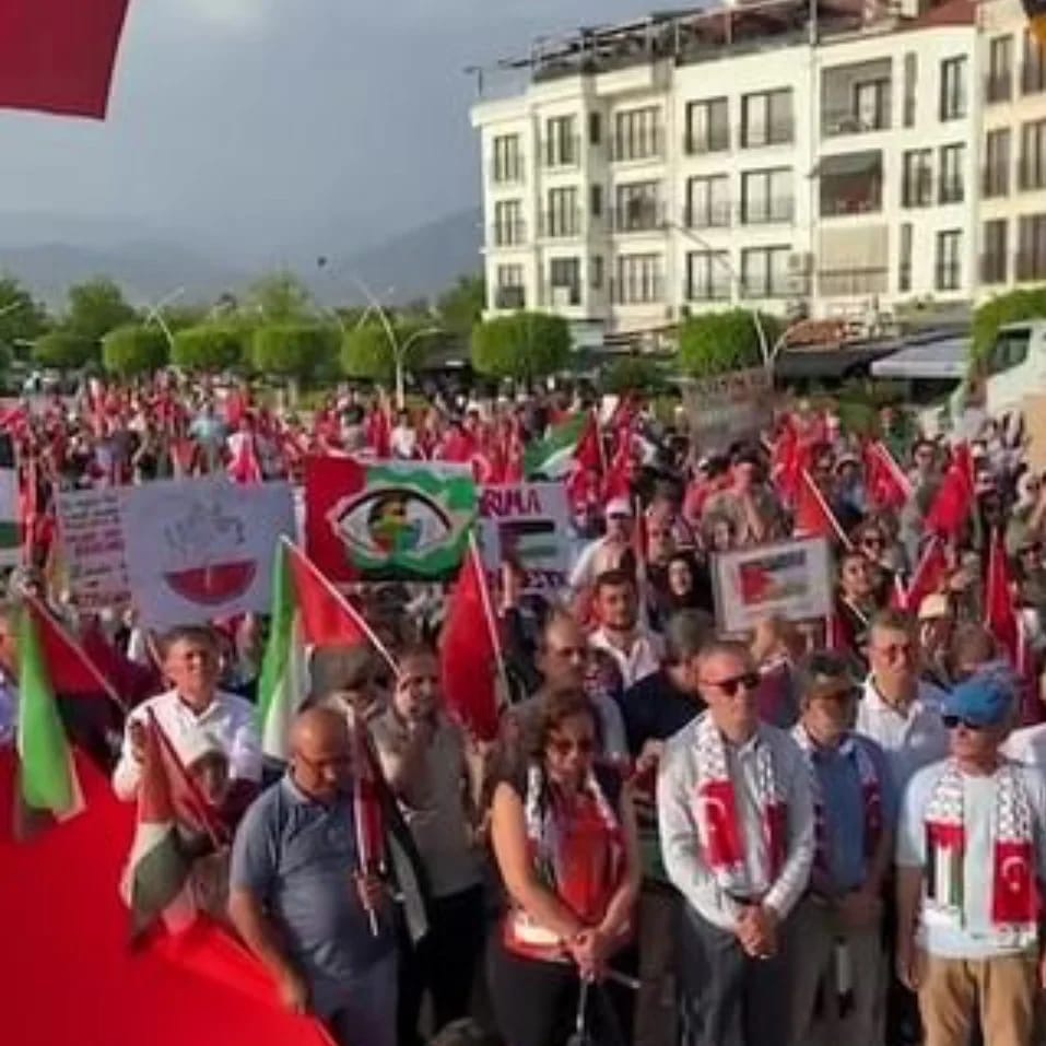 Fethiye’de Filistin’e Destek Mitingi