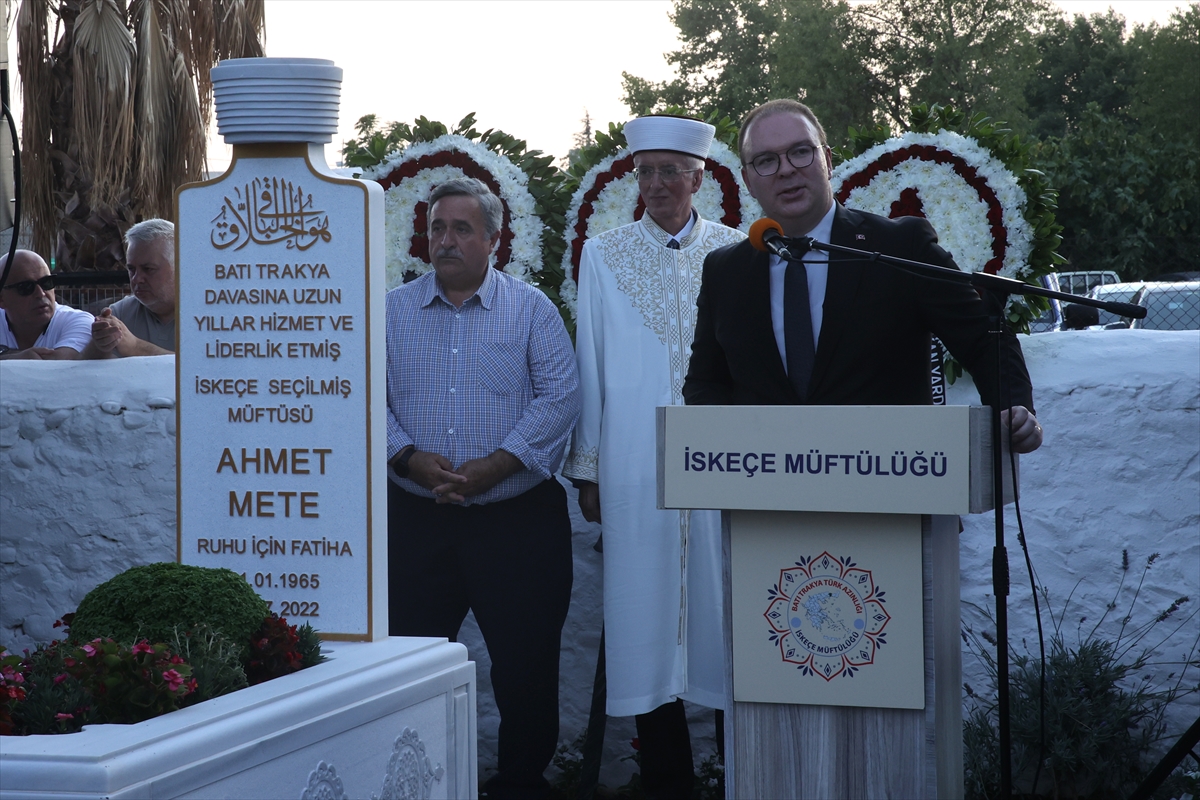Eski İskeçe Seçilmiş Müftüsü Ahmet Mete kabri başında anıldı