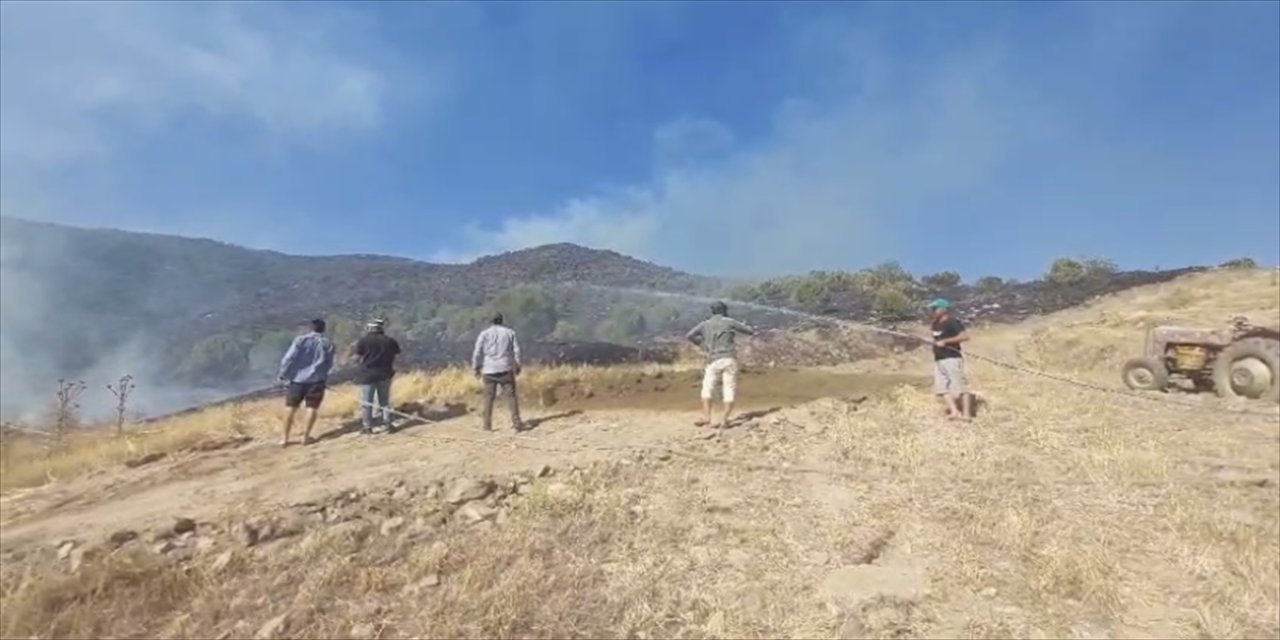 Manisa'nın Alaşehir ilçesinde ormanlık alanda çıkan yangın, ekiplerin havadan ve karadan müdahalesiyle kontrol altına alındı.