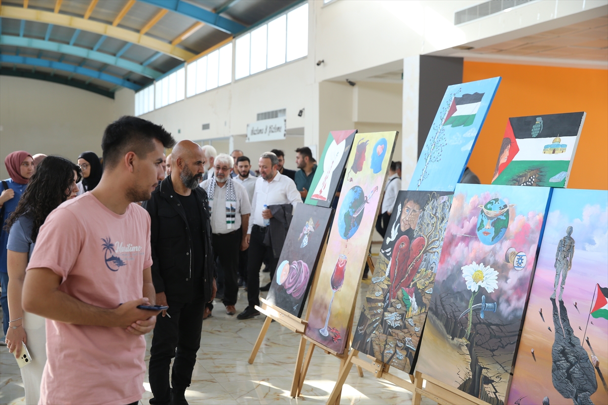 Kahramanmaraş'ta Filistin temalı resim sergisi açıldı