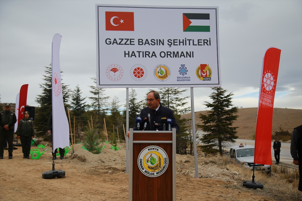 Konya'da, Gazze'de şehit düşen basın mensupları için hatıra ormanı oluşturuldu