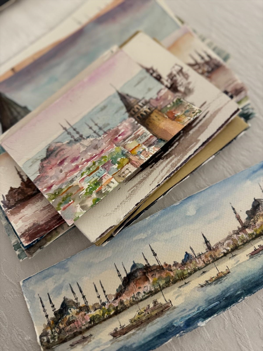 Viyana'da "Suluboya Resimlerde İstanbul" sergisi sanatseverlerle buluştu