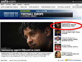 UEFA, Frank Rijkaard'ı nasıl duyurdu?