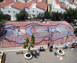 Pet şişeleriyle Türkiye haritası yaptılar