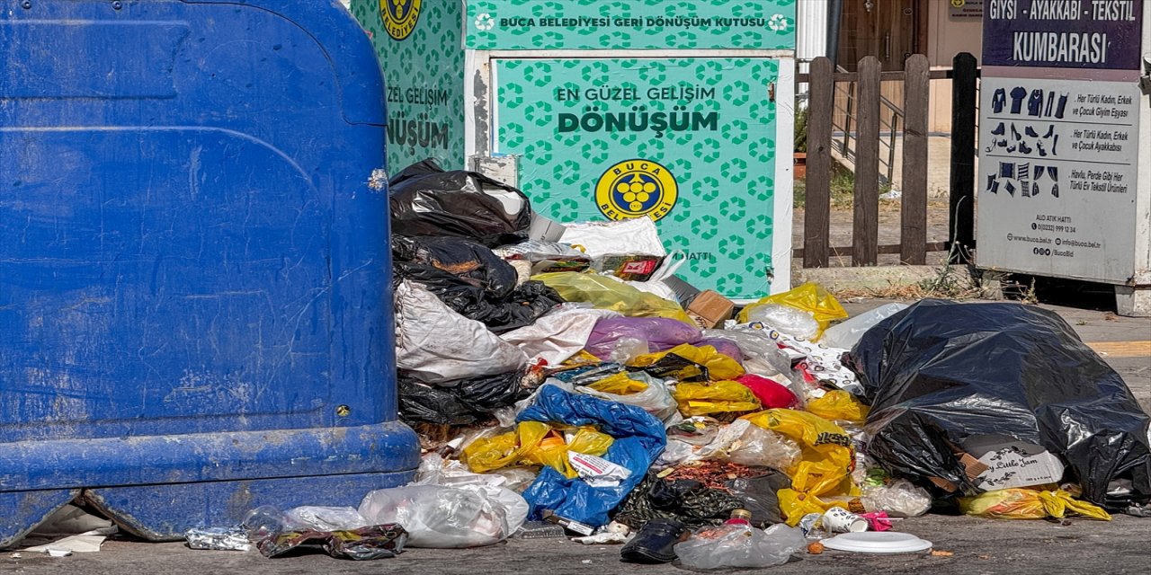 Buca’da çöp krizi: Grev 5. gününde, sokaklar çöple doldu