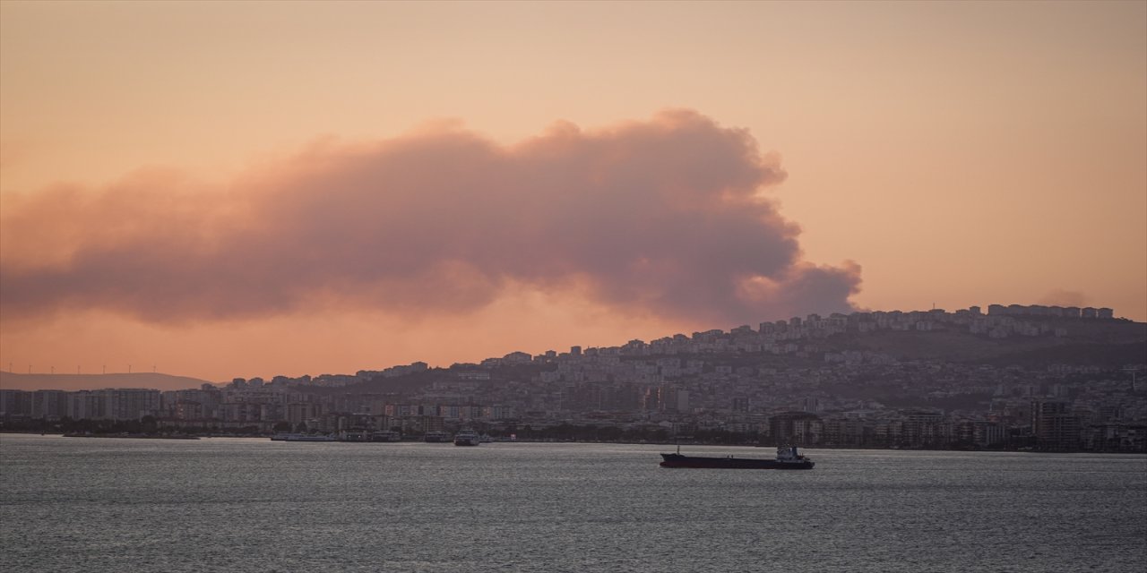 İzmir Aliağa’da çöplükte başlayıp ormana sıçrayan yangına müdahale ediliyor: Bir şüpheli gözaltında