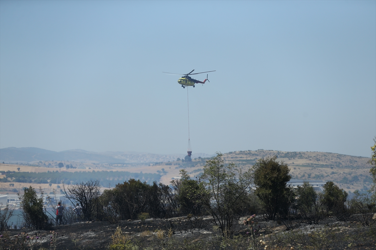 Balıkesir'de tarım arazisinde çıkan yangın kontrol altında
