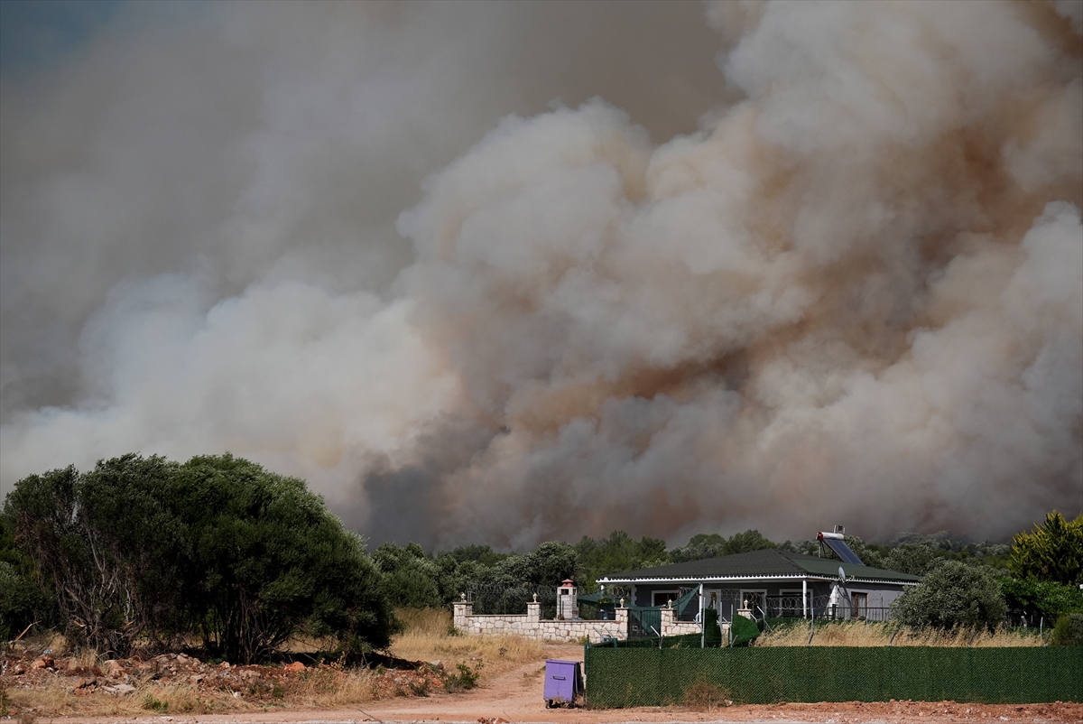 Çeşme'deki orman yangınında üç mahalle boşaltıldı