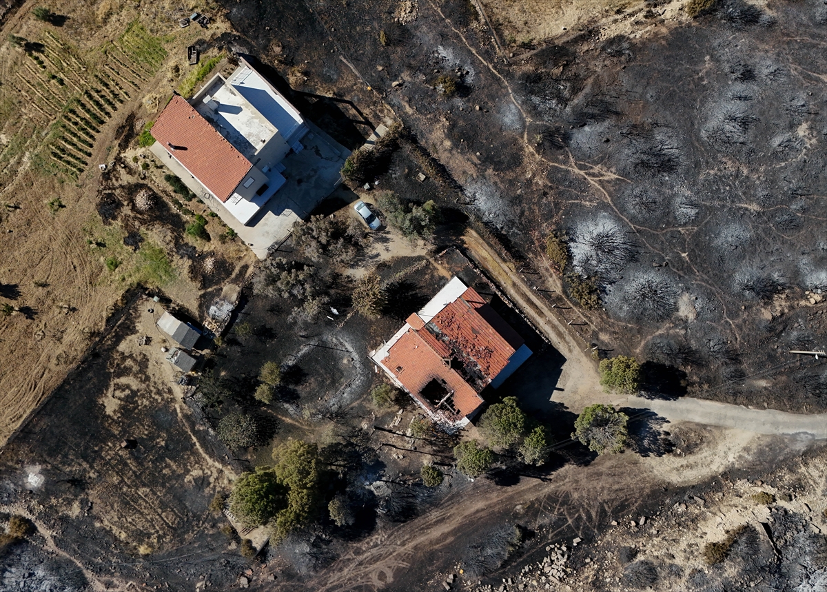 İzmir'in Çeşme ilçesinde mahalle sakinleri yangını anlattı