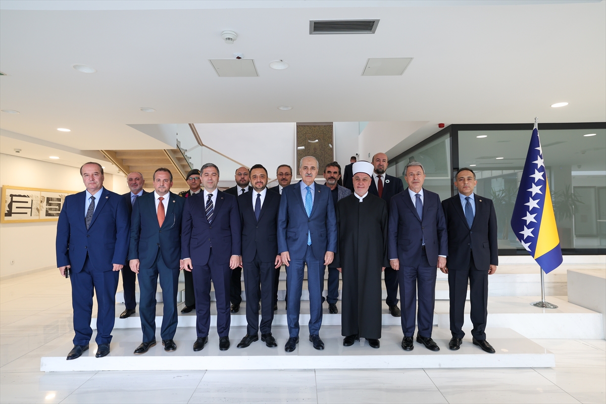 TBMM Başkanı Kurtulmuş, Bosna Hersek İslam Birliği Başkanı Kavazoviç ile görüştü