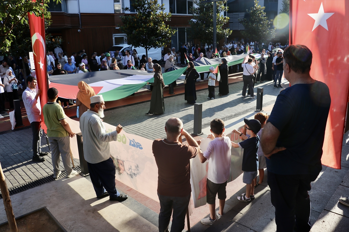 Trabzon'da Filistin'e destek yürüyüşü düzenlendi