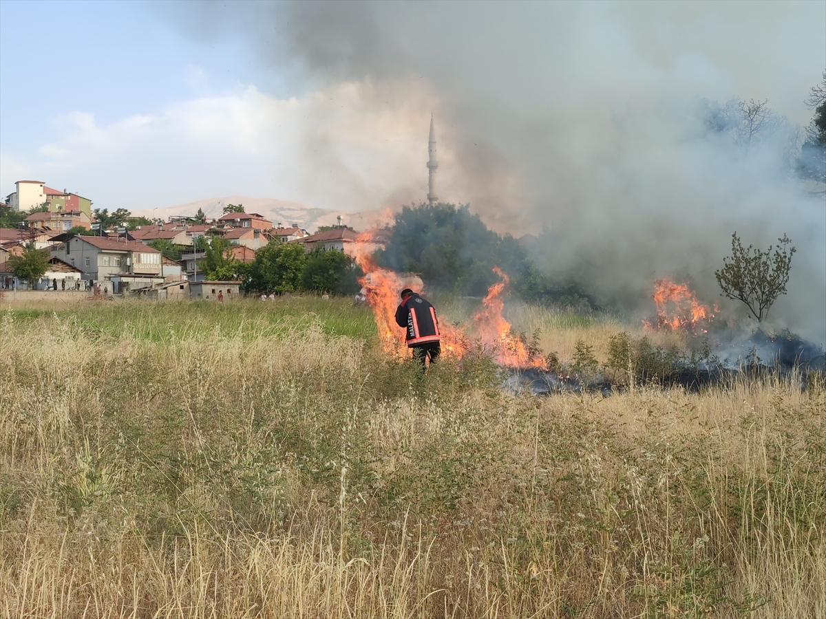 Malatya'da otluk alanda çıkan yangın söndürüldü