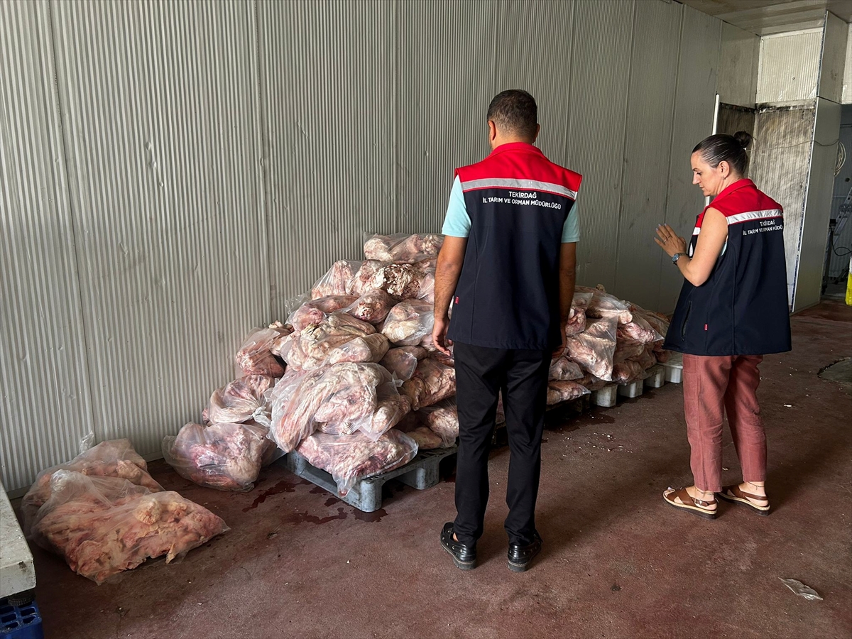 Tekirdağ'da sağlıksız koşullarda ürün işlenen gıda deposuna 210 bin 622 lira ceza kesildi