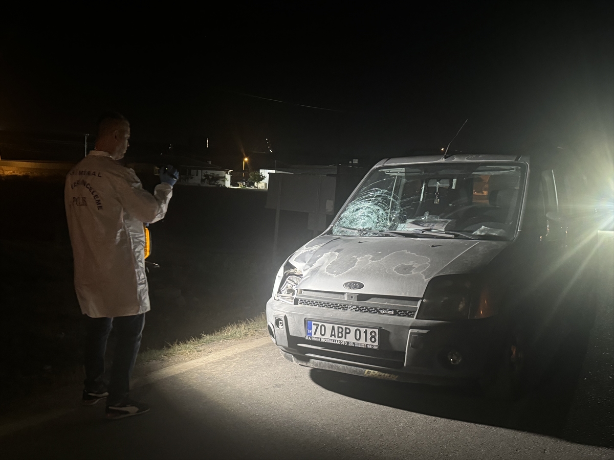 Karaman'da hafif ticari aracın çarptığı yaya öldü