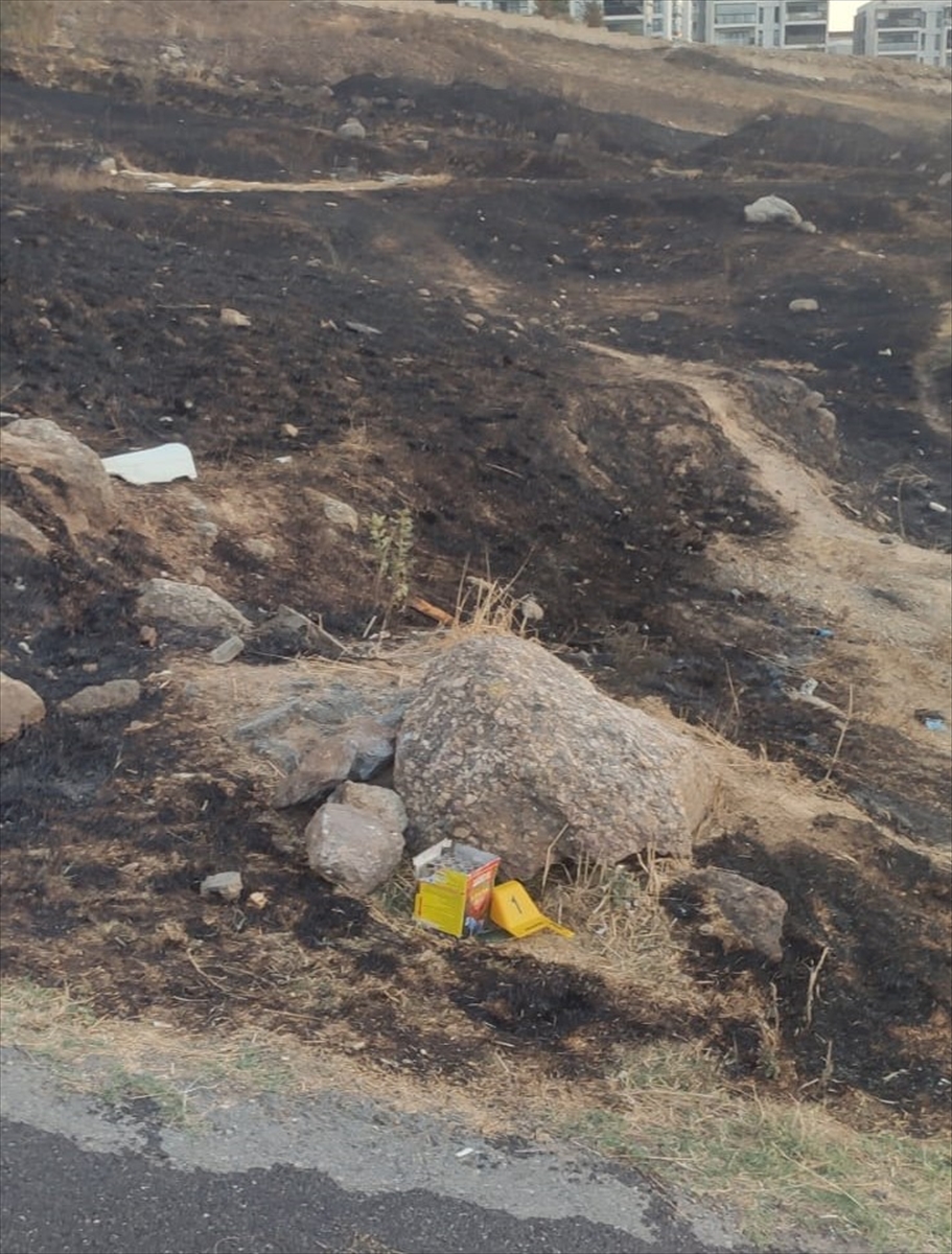 Maltepe'de otluk alanda çıkan yangın söndürüldü