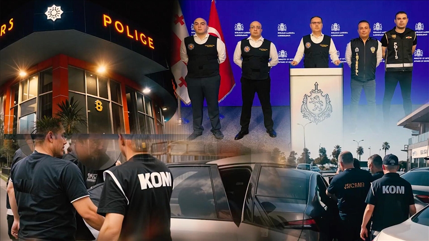 Kırmızı bültenle ve ulusal seviyede aranan 14 kişi Gürcistan'da yakalandı