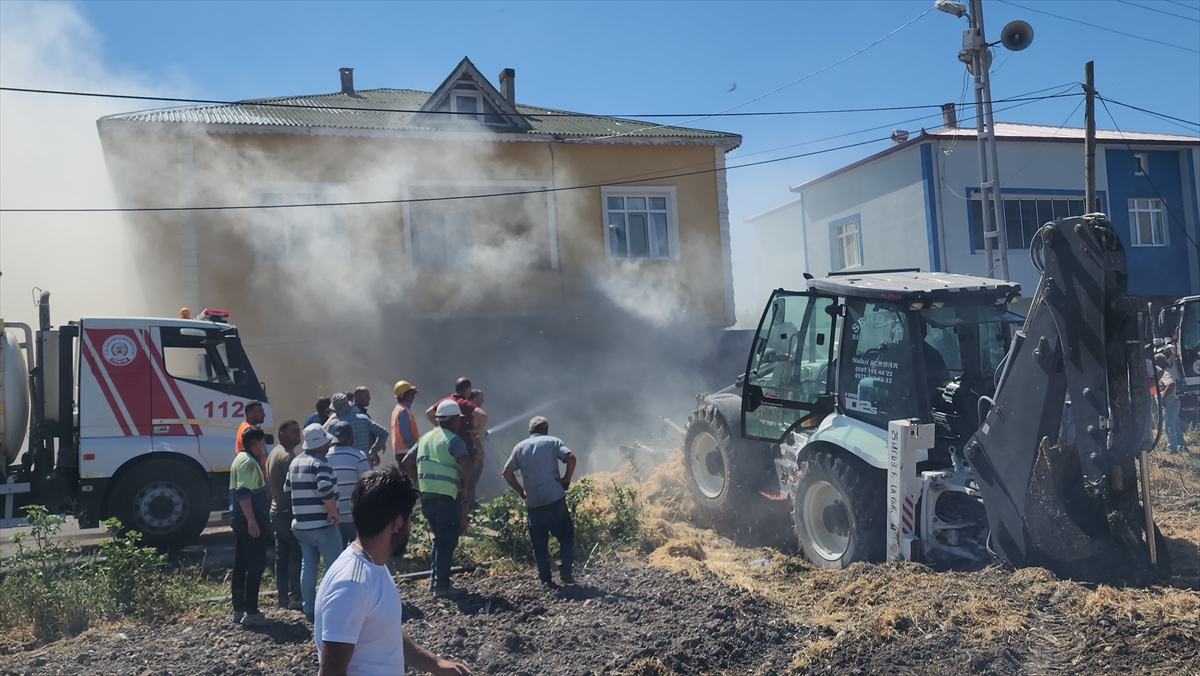 Amasya'da çıkan yangında 20 ton saman yandı