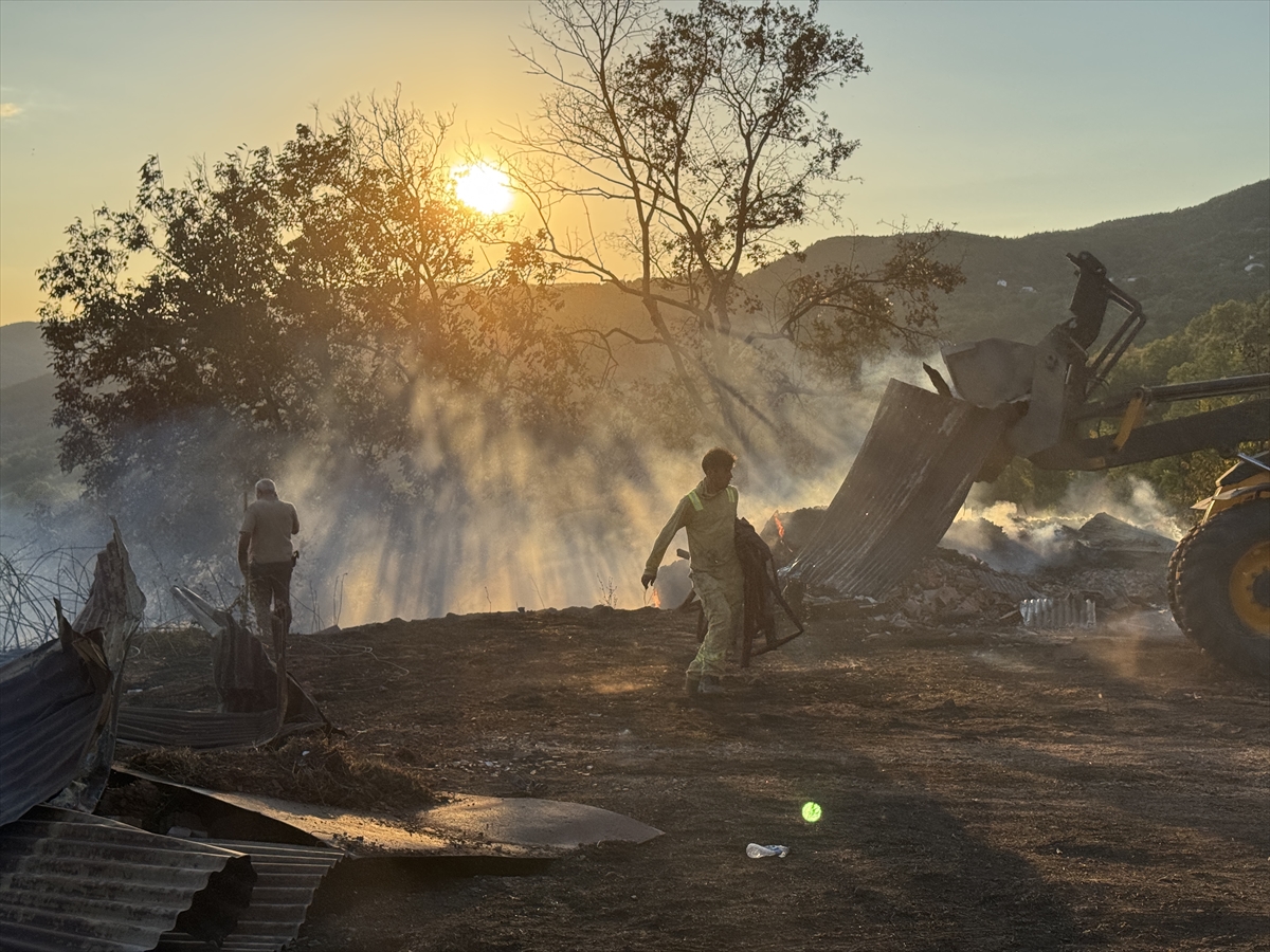 Kastamonu'da çıkan yangında 6 samanlık kullanılamaz hale geldi