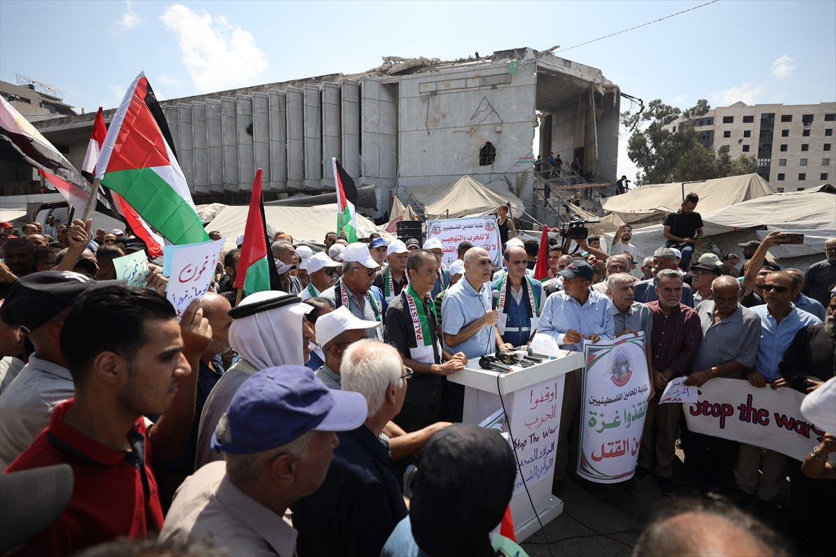 Gazze kentinde, İsrail'in saldırıları ve işgal planları protesto edildi