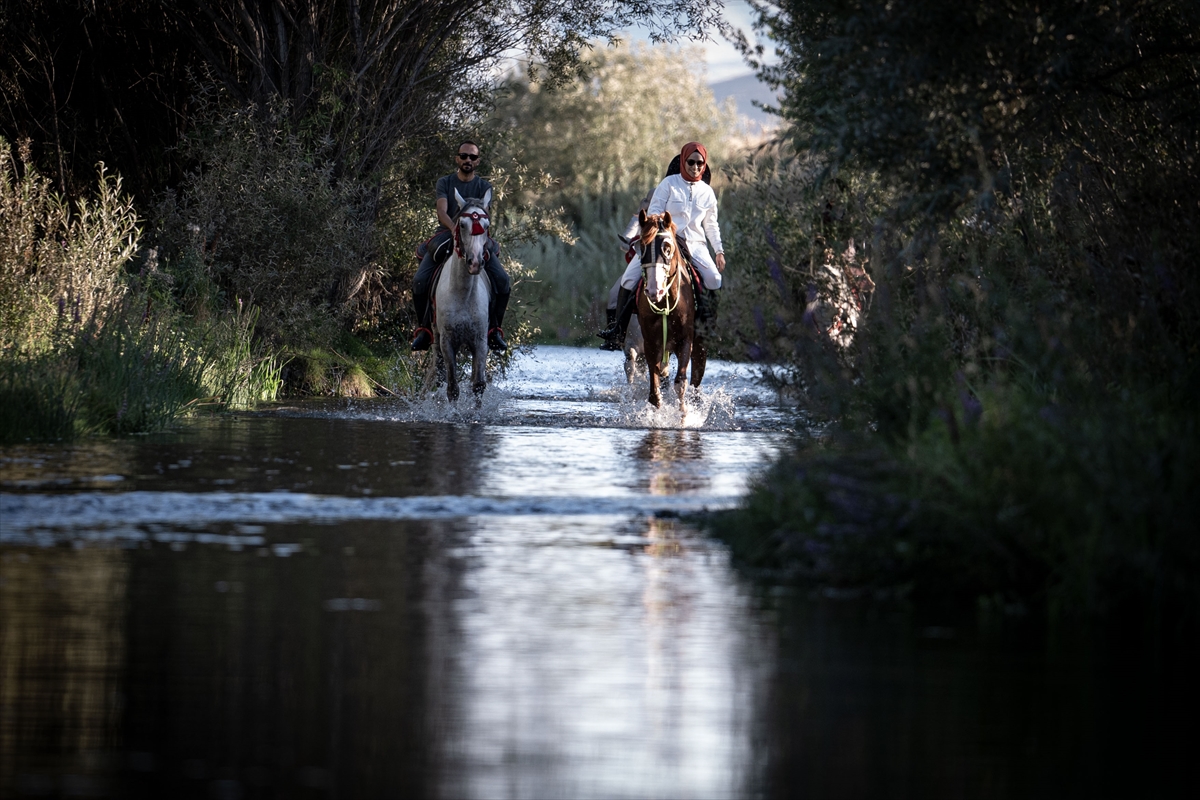 Erzurum'un doğasıyla bütünleşen atlı safari turları nefes aldırıyor
